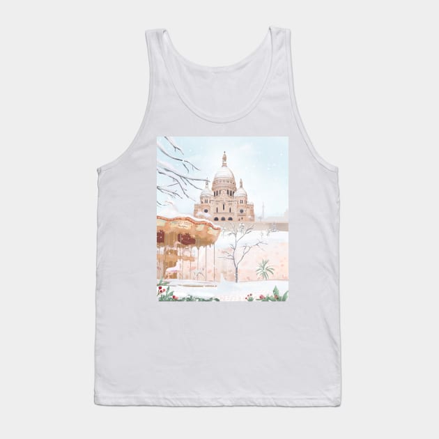 Winter in Paris Tank Top by Petras